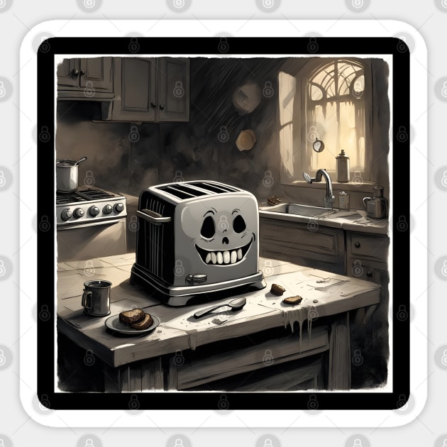 Evil Toaster Sticker by Tazz